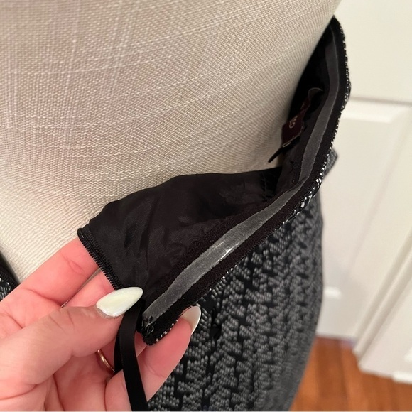 The Limited Strapless Ruffle Mini Formal Dress In Black And White Size 0 - Picture 8 of 16